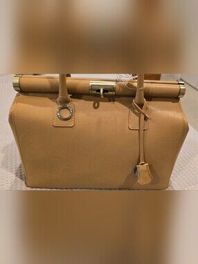Viola Castellani Italian NWT Tan Leather Satchel Handbag -